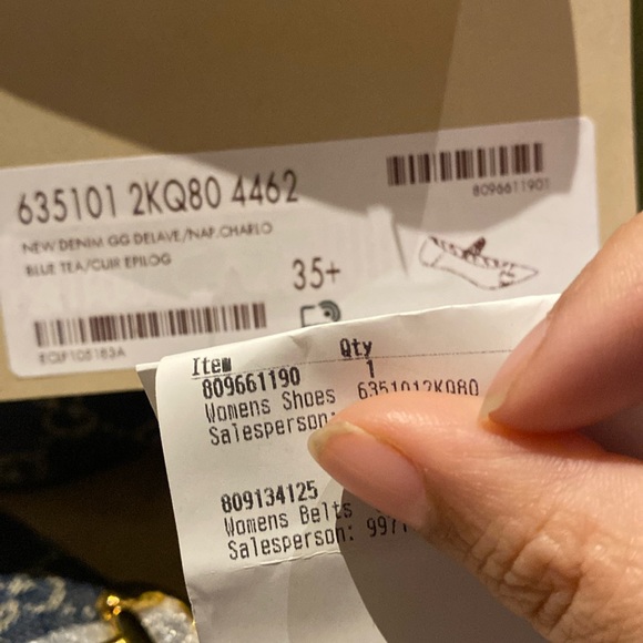 Brand new, Gucci pointed denim logo flats - Picture 8 of 8